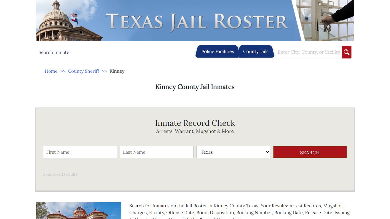 Kinney County Jail Inmates - Jail Roster Search