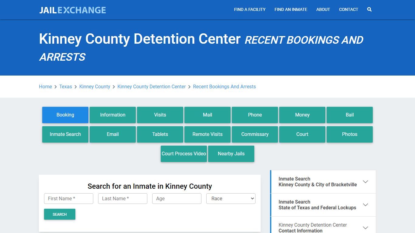 Kinney County Detention Center Recent Bookings And Arrests - Jail Exchange